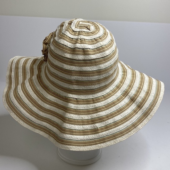 AUGUST Paper Blend Straw Wide Floppy Sun Beach Hat - Picture 2 of 10